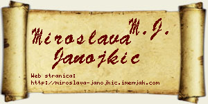 Miroslava Janojkić vizit kartica